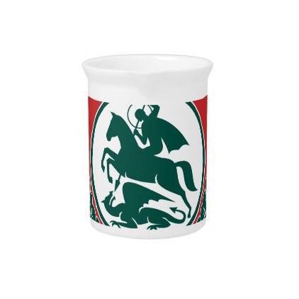 Saint George Slaying Dragon Circle Retro Drink Pitcher