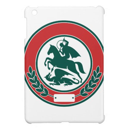 Saint George Slaying Dragon Circle Retro iPad Mini Cases