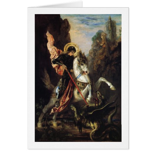 Saint George & the Dragon Gustave Moreau Fine Art Cards (Front)