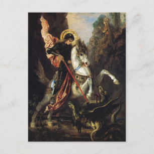 Saint George & the Dragon Gustave Moreau Fine Art Postcard