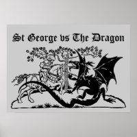 Saint George and the Dragon Acrylic Print by Raphael - Fine Art