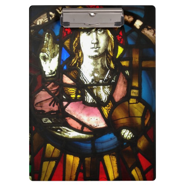Saint George the Dragon Slayer in Stained Glass Clipboard (Front)