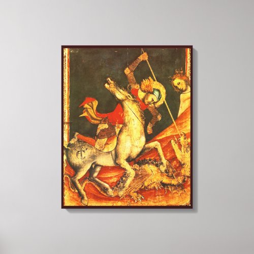 Saint Georges Battle with the Dragon Canvas Print