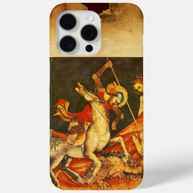 Saint George's Battle with the Dragon Monogram Case-Mate iPhone Case (Back)