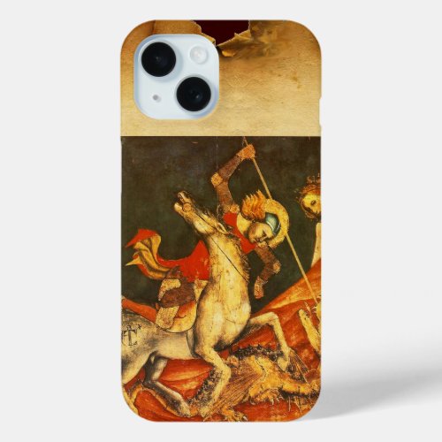 Saint Georges Battle with the Dragon Monogram iPhone 15 Case