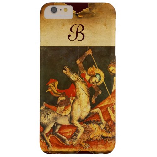 Saint Georges Battle with the Dragon Monogram Barely There iPhone 6 Plus Case