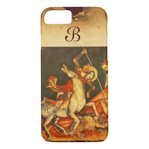 Saint Georges Battle with the Dragon Monogram iPhone 87 Case