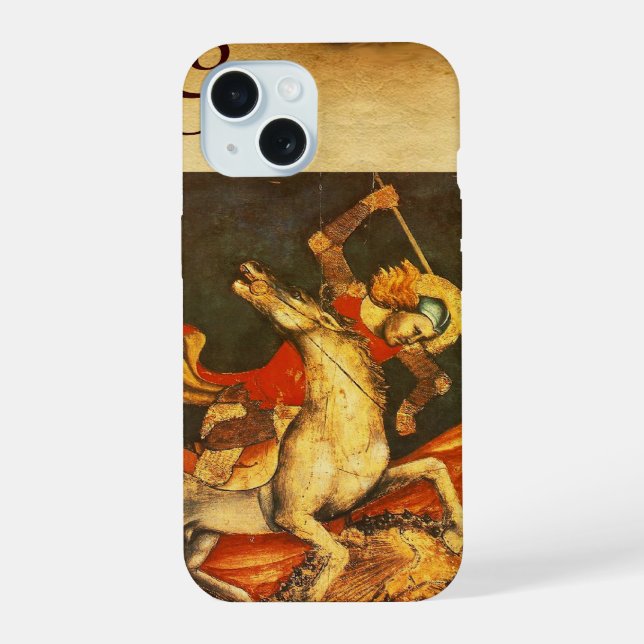 Saint George's Battle with the Dragon Monogram Iphone Case (Back)