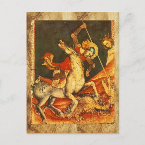 Saint Georges Battle with the Dragon Postcard
