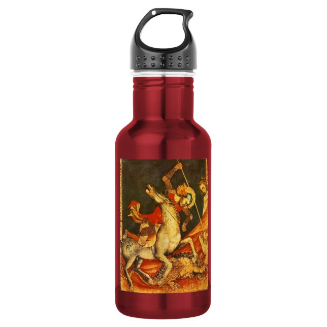 Saint George's Battle with the Dragon Stainless Steel Water Bottle (Front)