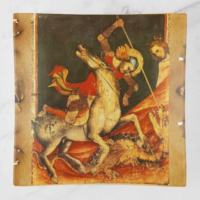 Saint George's Battle with the Dragon  Trinket Tray (Front)