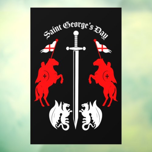 Saint Georges Day Window Cling