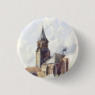 Saint Germain des Pres Church Paris Button