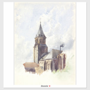 Saint Germain des Pres Church Paris Sticker