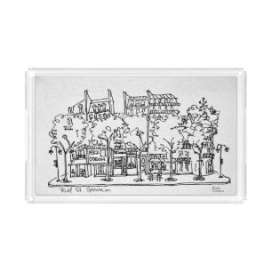 Saint-Germain-des-Pres Paris, France Acrylic Tray