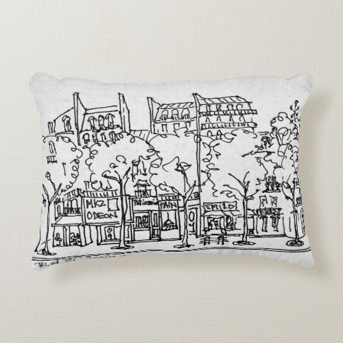 Saint_Germain_des_Pres  Paris France Decorative Pillow