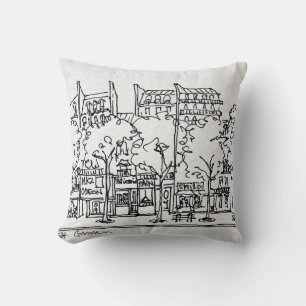 Saint-Germain-des-Pres   Paris, France Throw Pillow