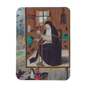 Saint Gertrude of Helfta by Simon Bening Magnet
