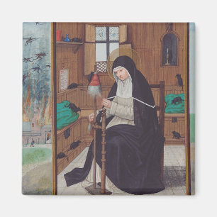 Saint Gertrude of Helfta by Simon Bening Magnet