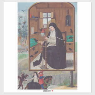 Saint Gertrude of Helfta by Simon Bening Sticker