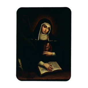 Saint Gertrude the Great German Benedictine Magnet