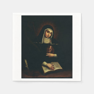 Saint Gertrude the Great German Benedictine Napkins
