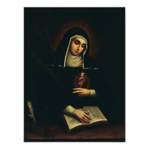 Saint Gertrude the Great German Benedictine Photo Print