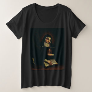 Saint Gertrude the Great German Benedictine Plus Size T-Shirt