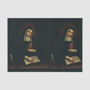 Saint Gertrude the Great German Benedictine Tissue Paper