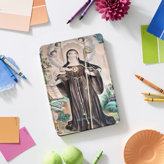 Saint Gertrude the Great iPad Pro Cover (Desk)