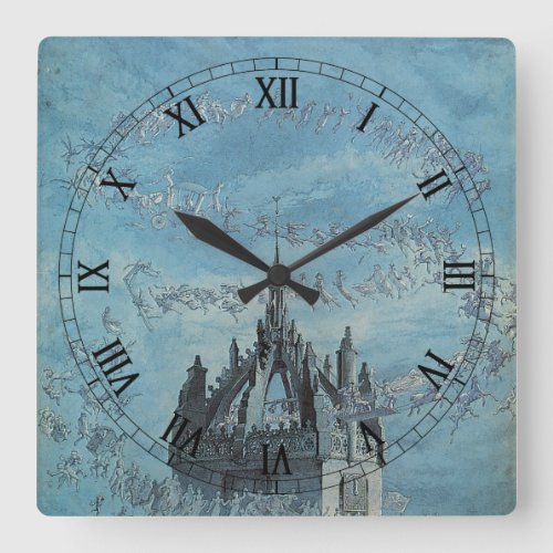Saint Giles _ His Bells by Charles Altamont Doyle Square Wall Clock