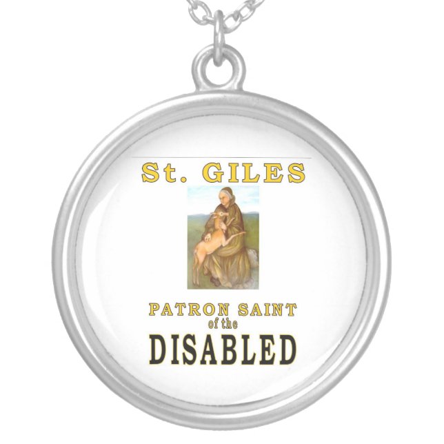 SAINT GILES SILVER PLATED NECKLACE (Front)