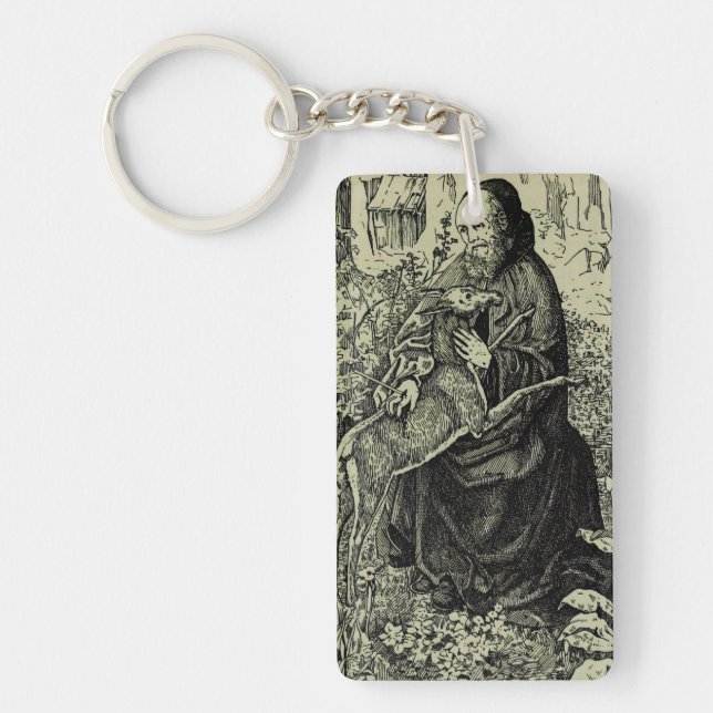 Saint Giles the Hermit Keychain (Front)