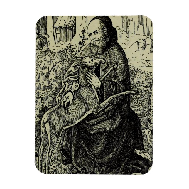 Saint Giles the Hermit Magnet (Vertical)