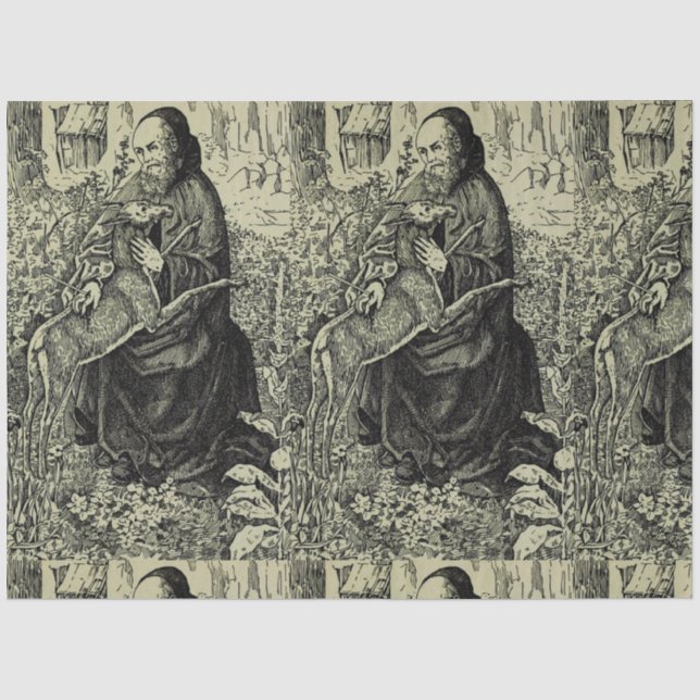 Saint Giles the Hermit Tissue Paper (Front)