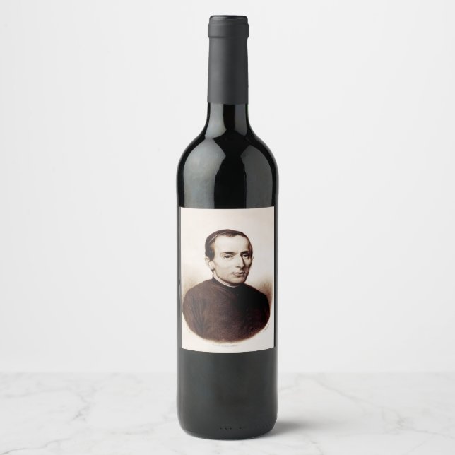 Saint Giuseppe Cafasso Franciscan Priest Wine Label (Front)