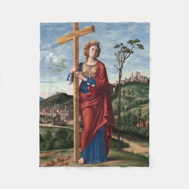Saint Helena by Cima da Conegliano Fleece Blanket (Front)