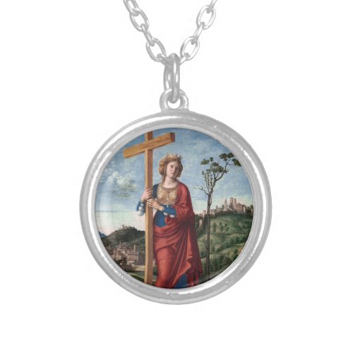 Saint Helena by Cima da Conegliano Silver Plated Necklace