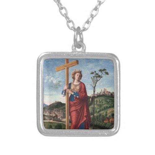 Saint Helena by Cima da Conegliano Silver Plated Necklace