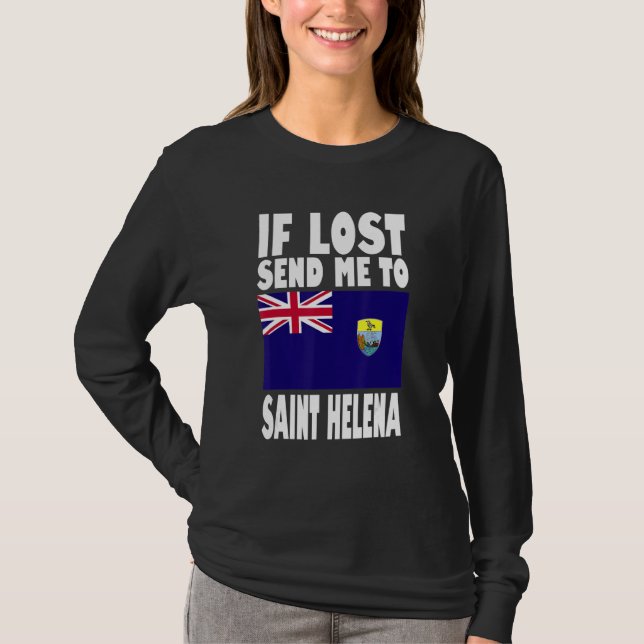 Saint Helena Flag Design  If lost send me to Saint T-Shirt (Front)