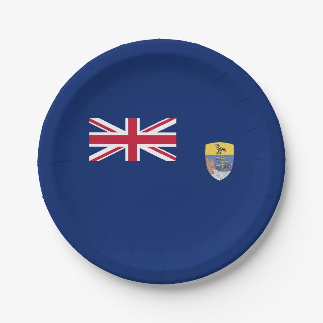 Saint Helena Flag Paper Plates (Front)