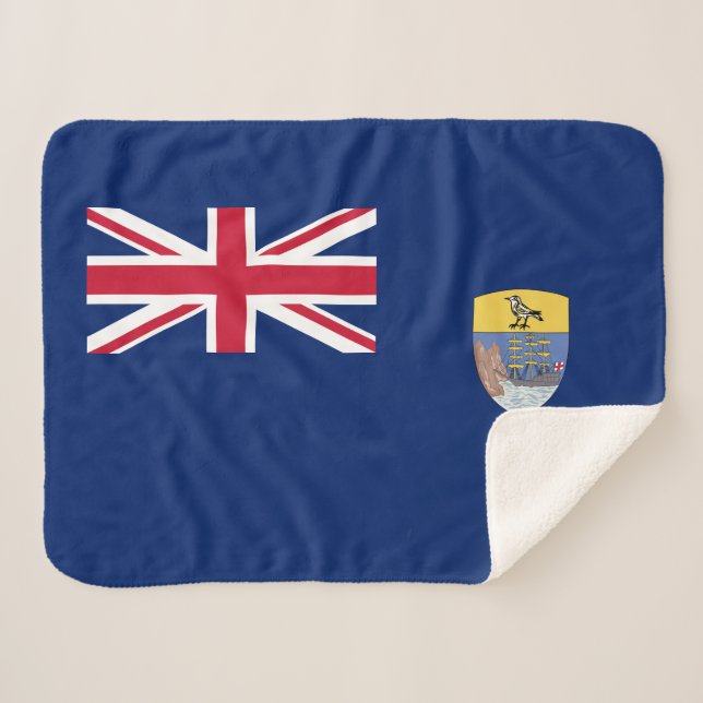 Saint Helena Flag Sherpa Blanket (Front (Horizontal))