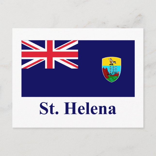 Saint Helena Flag with Name Postcard (Front)