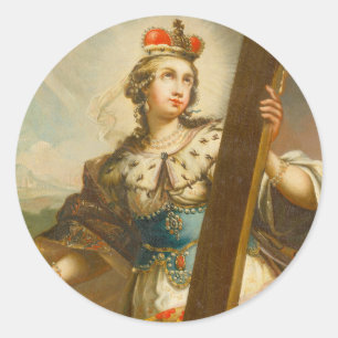 Saint Helena with the True Cross Sacred Art Classic Round Sticker