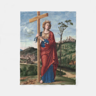 Saint Helena with the True Cross Sacred Art Fleece Blanket