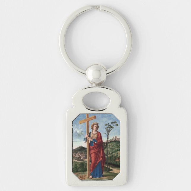 Saint Helena with the True Cross Sacred Art Keychain (Front)