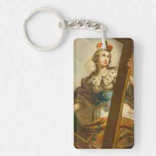 Saint Helena with the True Cross Sacred Art Keychain