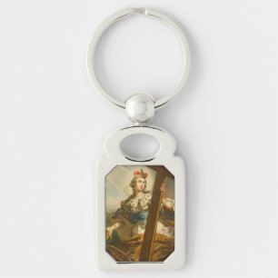 Saint Helena with the True Cross Sacred Art Keychain