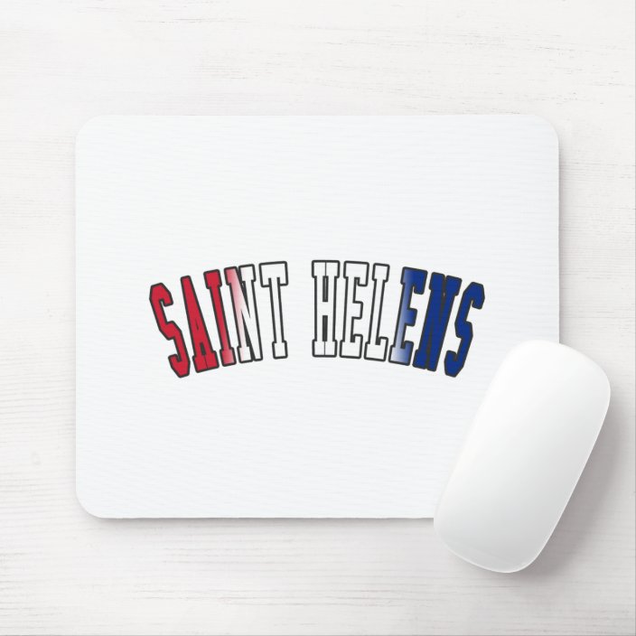 Saint Helens in United Kingdom National Flag Colors Mousepad