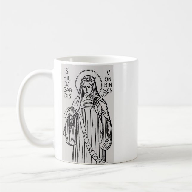 Saint Hildegard of Bingen Benedictine abbess Coffee Mug (Left)